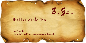 Bolla Zsóka névjegykártya